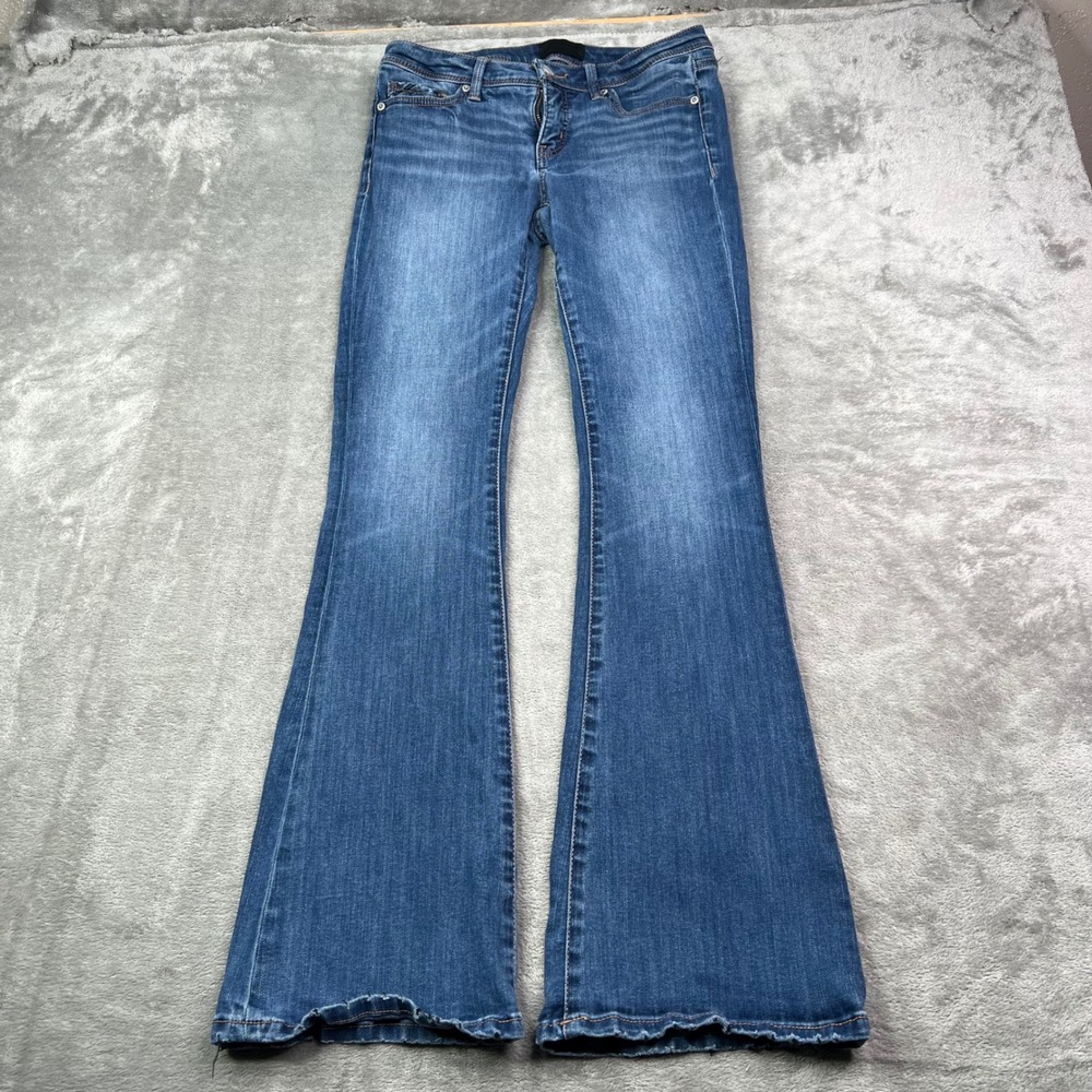 Buckle Black Fit No. 53 Flare Jeans Womens 27x34 Blue Medium Wash Stretch Denim